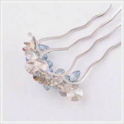 新光饰品新品促销 韩国水晶花插梳，盘发必备时尚发饰